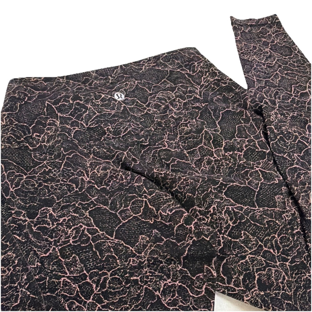 lululemon athletica Black and Pink Patterned Leggings